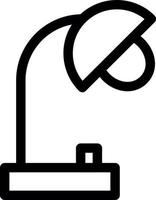 icona della linea della lampada da scrivania vettore