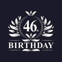 46° compleanno logo, 46 anni di festa di compleanno. vettore