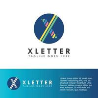 alfabeto x lettera logo e design dell'icona vettore