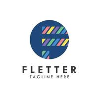 alfabeto f lettera logo e icona design vettore