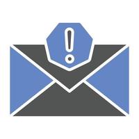 stile icona e-mail di spam vettore