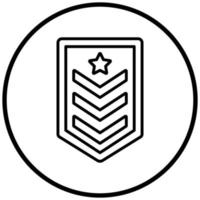 stile icona chevron dell'esercito vettore