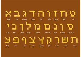 Blocca i vettori di alfabeto ebraico