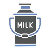 stile icona secchio latte vettore
