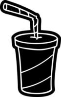 disegno dell'icona del fumetto della bevanda del fastfood vettore