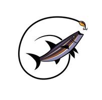 illustrazione di design del logo di pesce cobia vettore