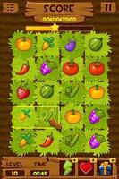 aiuole, campo agricolo con cespugli verdi per un gioco match3. illustrazione vettoriale di un disegno completo con bacche e frutti.