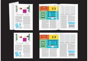 E-shop Magazine Layout Vector