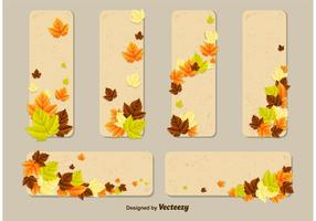 Modelli di carta di foglie d'autunno vettore
