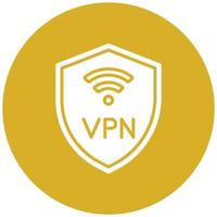 stile icona VPN vettore