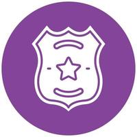 stile icona distintivo della polizia vettore