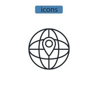 icone del globo simbolo elementi vettoriali per il web infografica