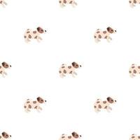 simpatici cani jack russell terrier. animaletti. modello senza cuciture disegnato a mano di vettore. perfetto per bambino, abbigliamento per bambini, design di stampa, tessuto. sfondo bianco. vettore