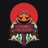 zucca felice halloween illustrazione vettoriale