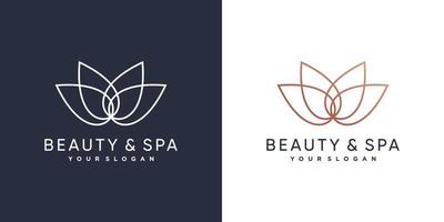 logo di bellezza e spa con il concetto di loto di bellezza premium vector parte 6