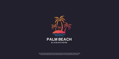 logo Palm Beach con concetto creativo premium vector parte 4