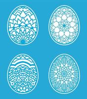 le uova di Pasqua hanno impostato lo stile di doodle. buona pasqua disegnata a mano.