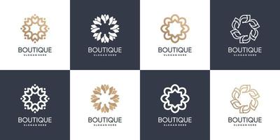 collezione di logo boutique con un vettore premium di concetto fresco e moderno