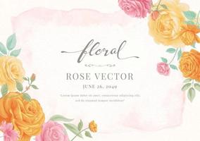 bella rosa fiore e foglia botanica illustrazione dipinta digitale per amore matrimonio san valentino o arrangiamento invito design biglietto di auguri vettore