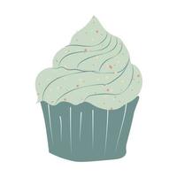 illustrazione vettoriale cupcake isolato su sfondo bianco, clip art cupcake