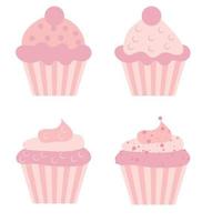 delizioso cupcake. disegno dell'illustrazione di vettore del dessert