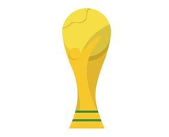trofeo oro mondial fifa coppa del mondo simbolo campione disegno vettoriale illustrazione astratta