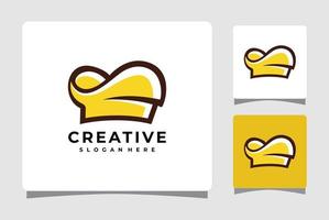 ispirazione per il design del modello di logo di cucina del cappello da chef vettore