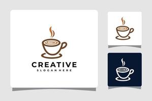 ispirazione per il design del modello logo caffè caldo vettore