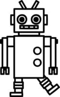 icona del robot danzante vettore