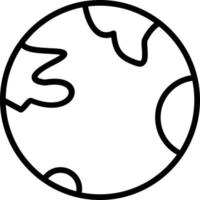 disegno dell'icona della linea del pianeta terra vettore
