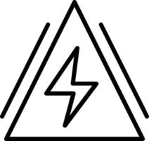 icona della linea del segno di elettricità vettore