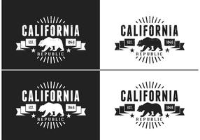 Logo retrò di California Bear Vector