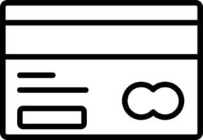 icona della linea del vettore della carta di credito