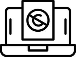 icona della linea vettoriale del copyright