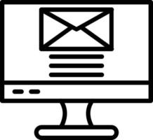 icona della linea del vettore di posta