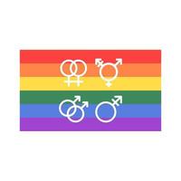 illustrazione isolata del vettore del concetto di orgoglio arcobaleno della diversità lgbtq