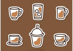 Icone semplici di vettore del caffè