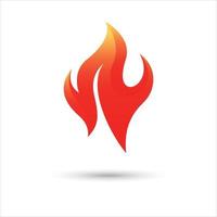 icona del fuoco. logo della fiamma. illustrazione del disegno vettoriale del fuoco. segno semplice dell'icona del fuoco.