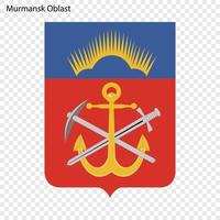 emblema della provincia della russia vettore