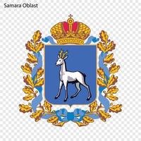 emblema della provincia della russia vettore