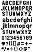 scarabocchiare lo stile delle lettere del carattere dell'alfabeto vettore