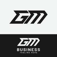 gm gm mg lettera monogramma modello di progettazione del logo iniziale vettore