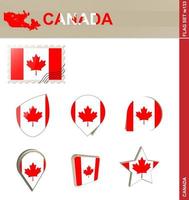 set di bandiere del canada, set di bandiere vettore