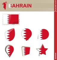 set di bandiere del bahrain, set di bandiere vettore