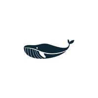 vettore del modello dell'illustrazione del logo dell'icona della balena