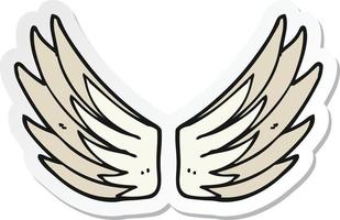 adesivo di un simbolo delle ali dei cartoni animati vettore