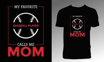 design della maglietta da baseball vettore