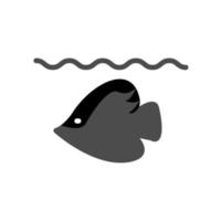 illustrazione grafica vettoriale dell'icona di pesce