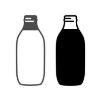 illustrazione grafica vettoriale dell'icona della bottiglia di latte