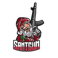 logo esport di pistola santa vettore